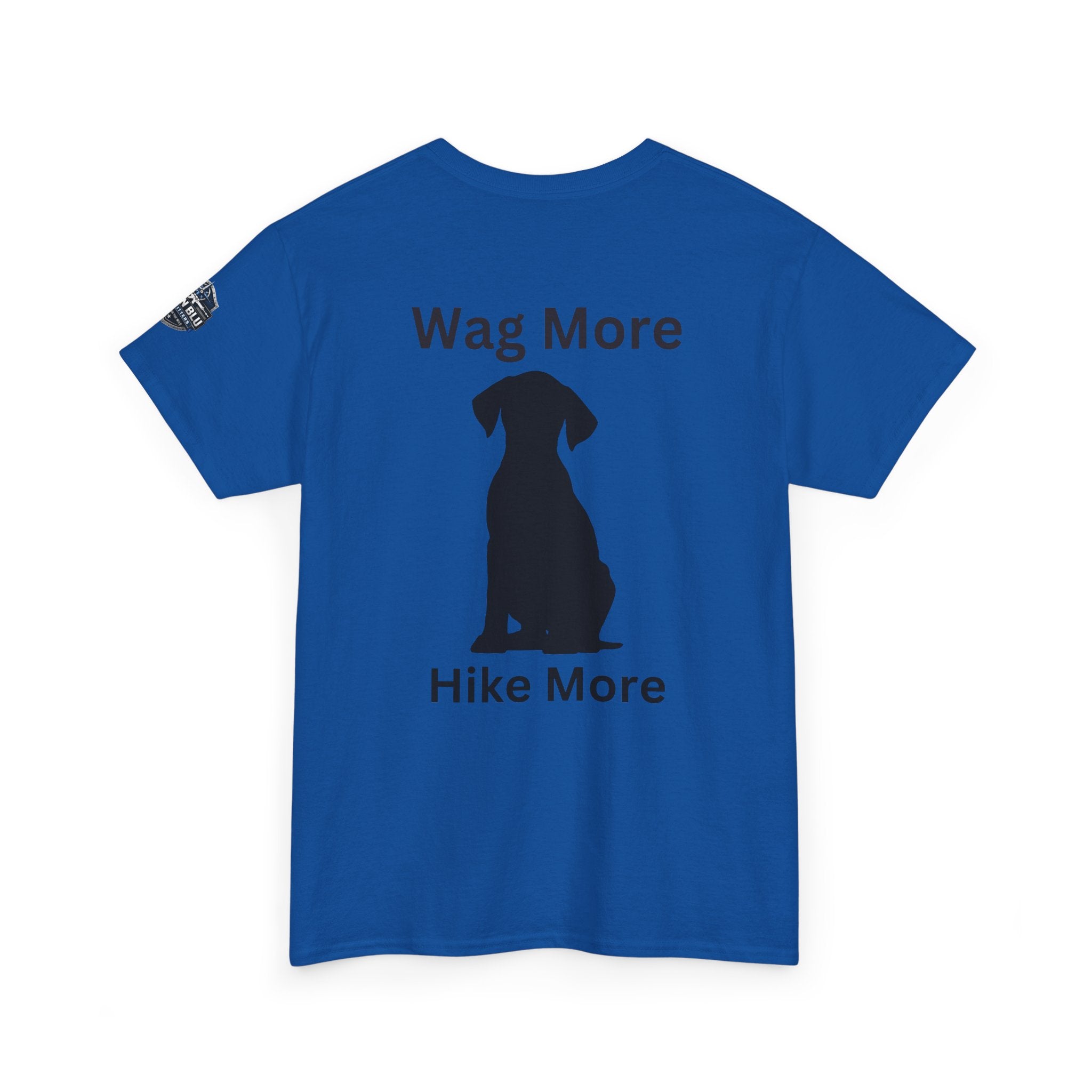 Dog Lover Tee — "Wag More" Black Cotton T‑Shirt