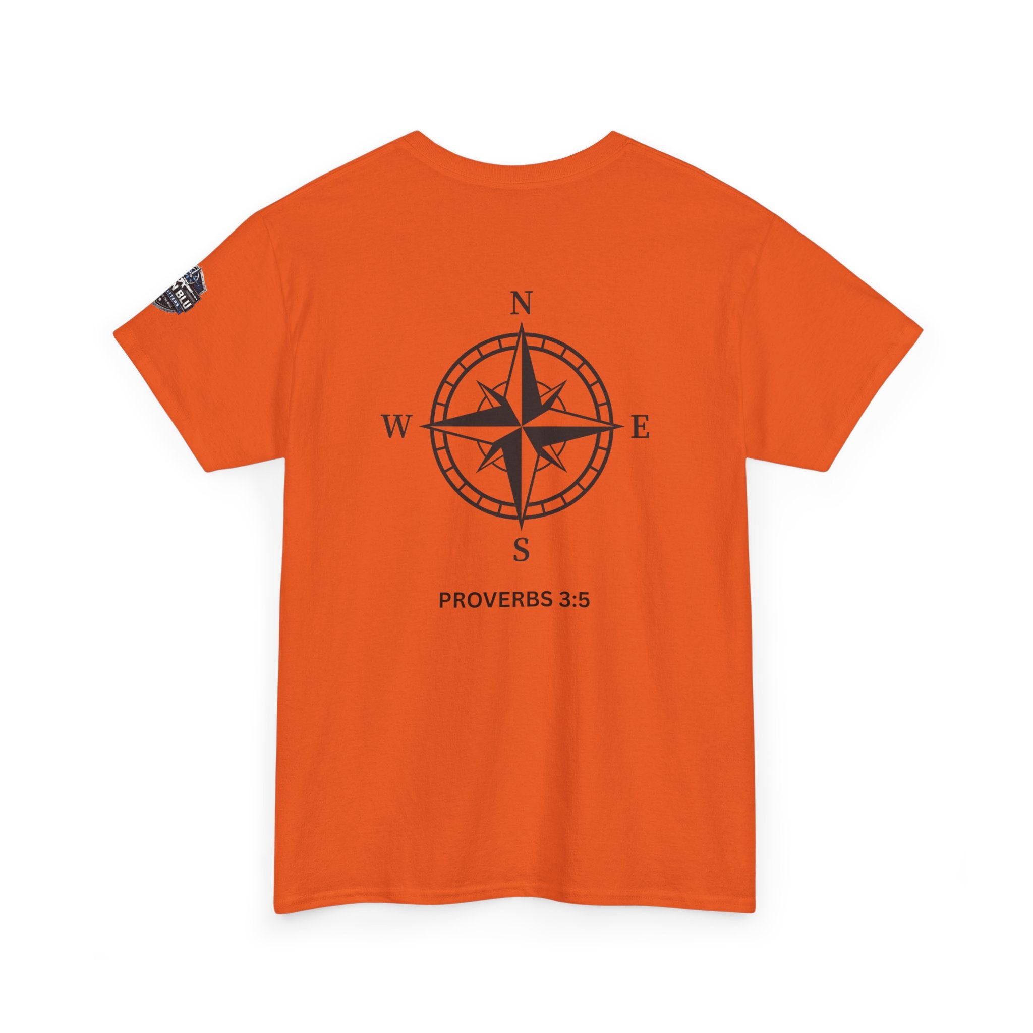 Compass Graphic T-Shirt — 'Proverbs 3:5' Faith-Inspired Casual Tee
