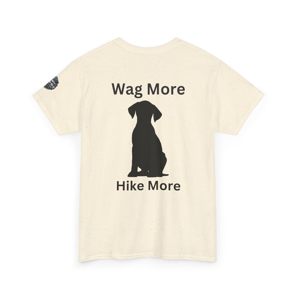 Dog Lover Tee — "Wag More" Black Cotton T‑Shirt