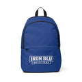 Iron Blu Outfitters Blue Fabric Backpack — Casual Everyday Daypack