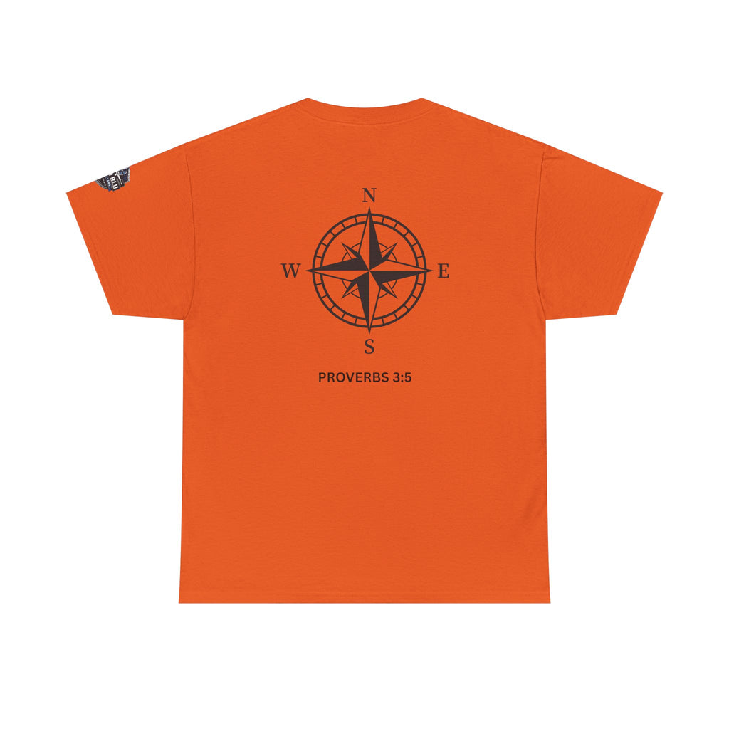 Compass Graphic T-Shirt — 'Proverbs 3:5' Faith-Inspired Casual Tee