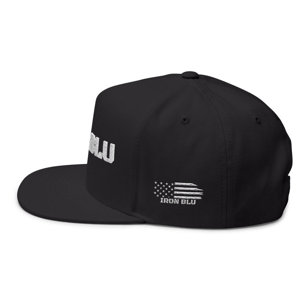 Iron Blu Embroidered Flat Bill Cap — Classic Streetwear Snapback