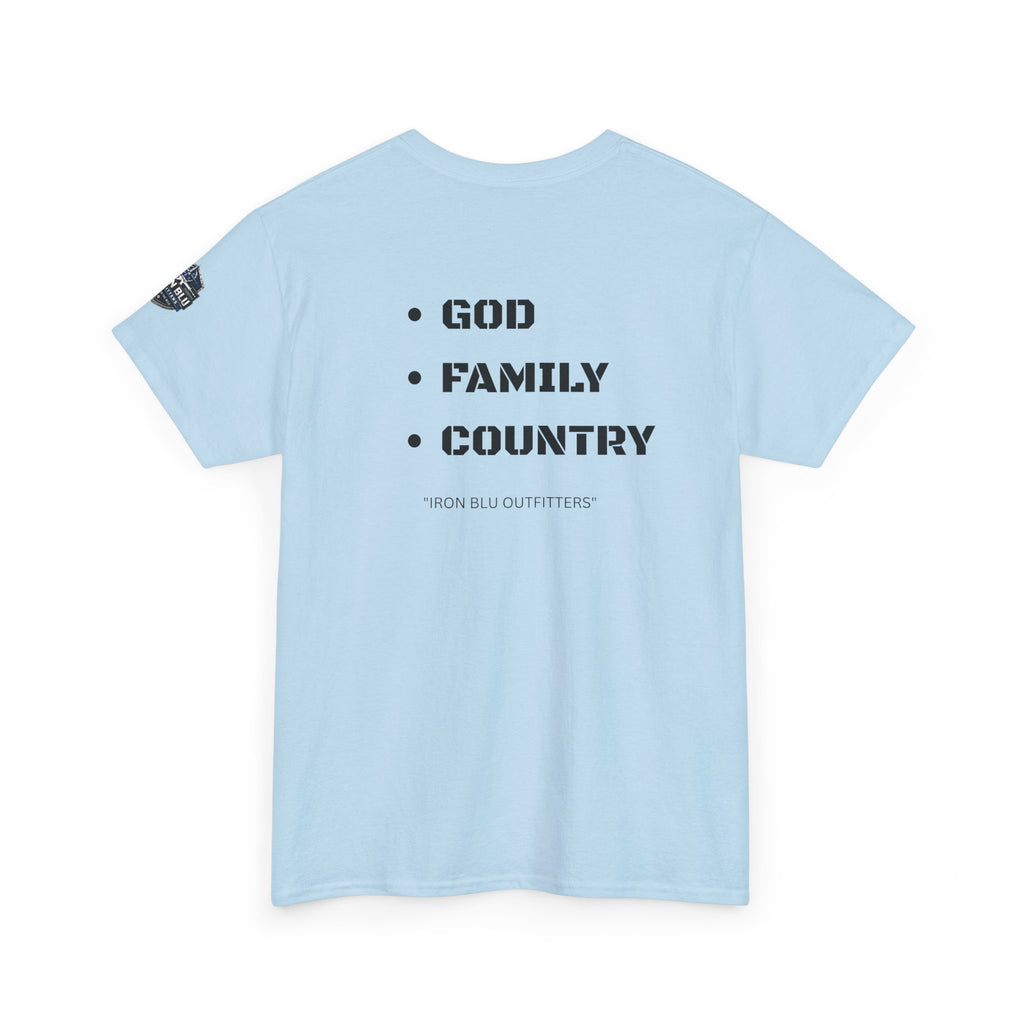 God Family Country Tee — Patriotic Faith-Based Cotton T-Shirt