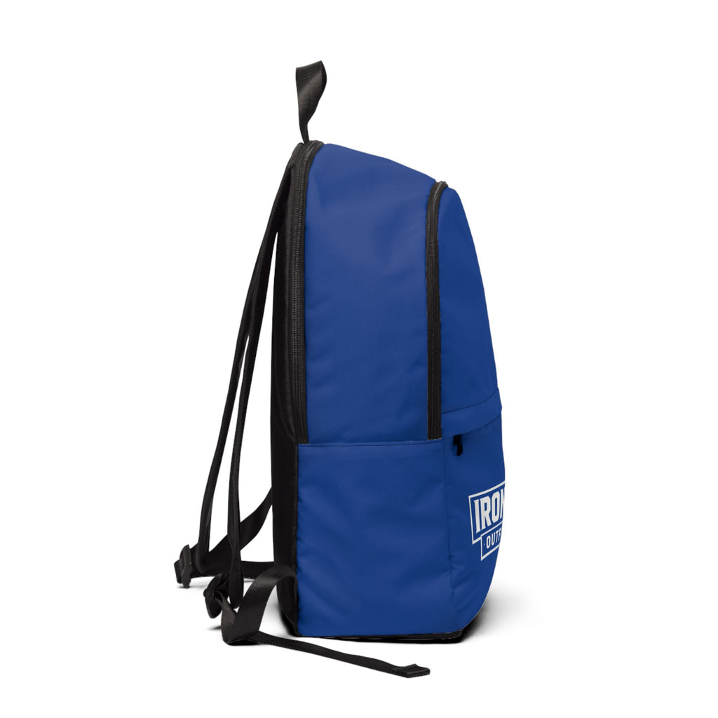 Iron Blu Outfitters Blue Fabric Backpack — Casual Everyday Daypack