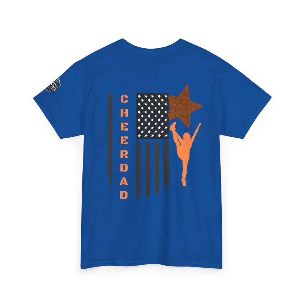 Cheer Dad T-Shirt — American Flag Cheerleader Dad Tee