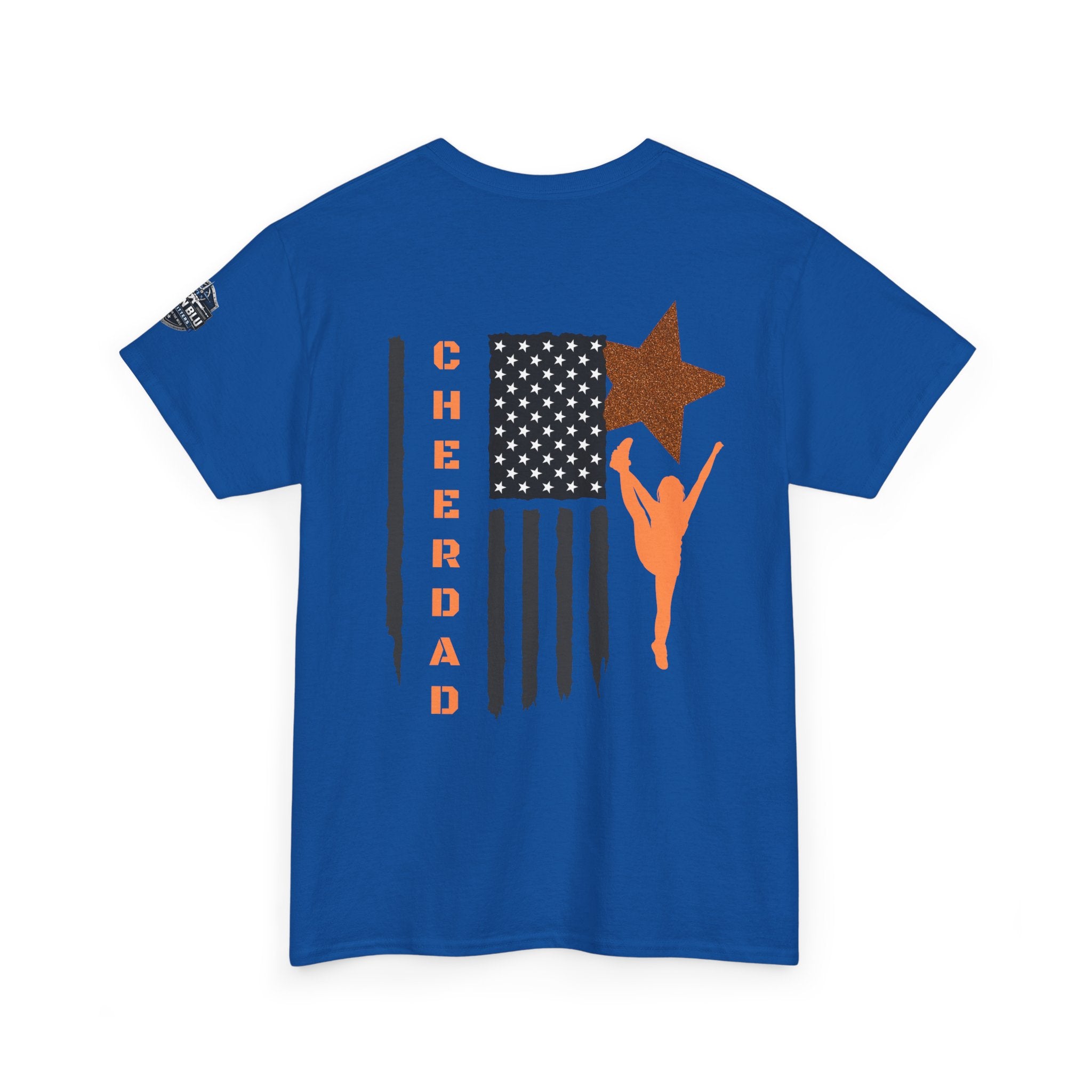 Cheer Dad T-Shirt — American Flag Cheerleader Dad Tee