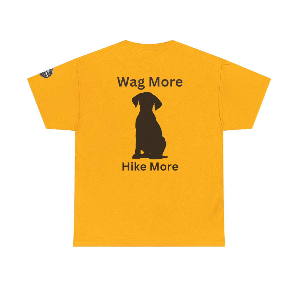 Dog Lover Tee — "Wag More" Black Cotton T‑Shirt