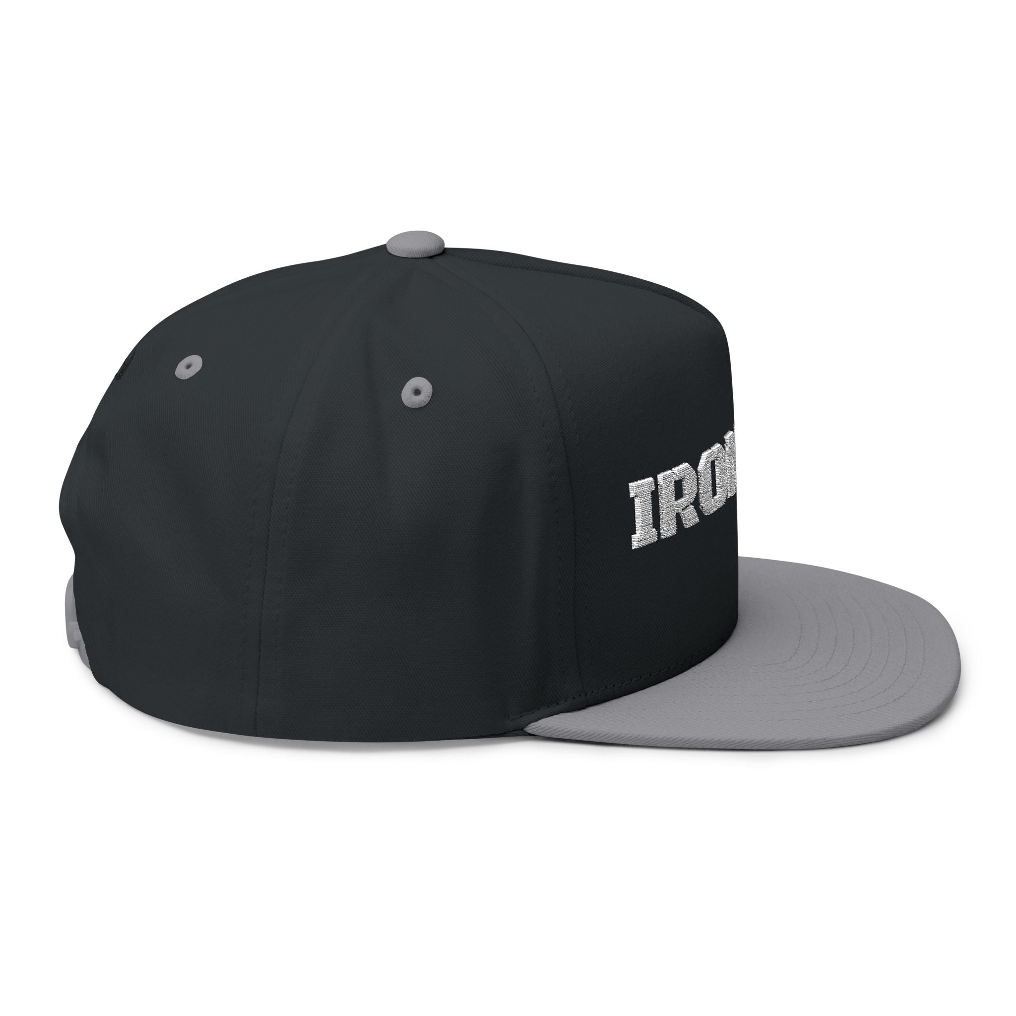 Iron Blu Embroidered Flat Bill Cap — Classic Streetwear Snapback