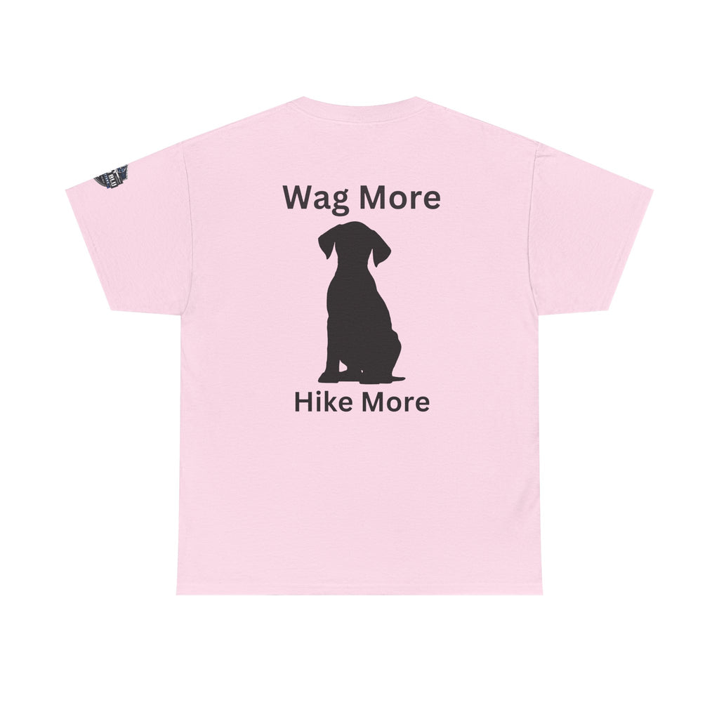 Dog Lover Tee — "Wag More" Black Cotton T‑Shirt