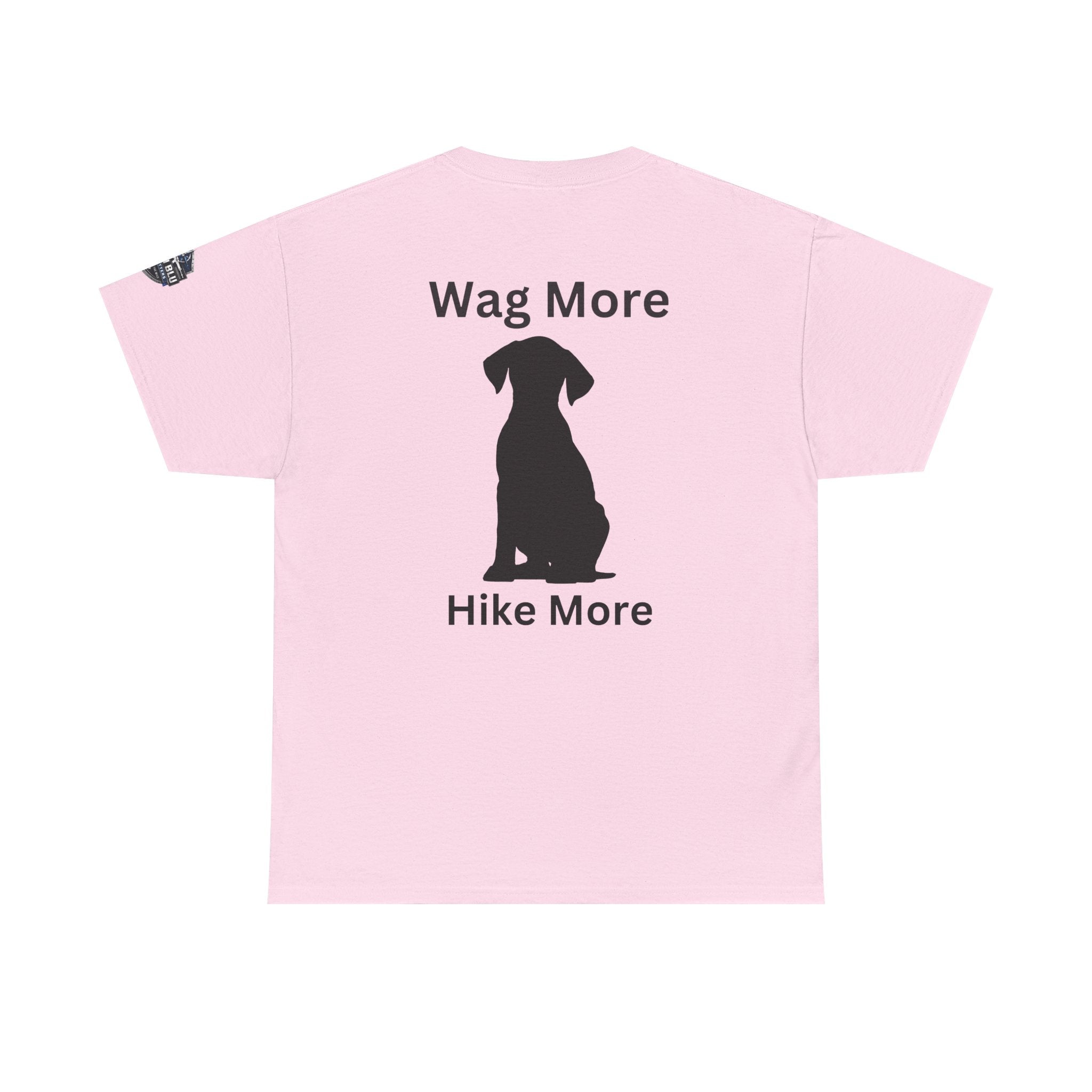 Dog Lover Tee — "Wag More" Black Cotton T‑Shirt