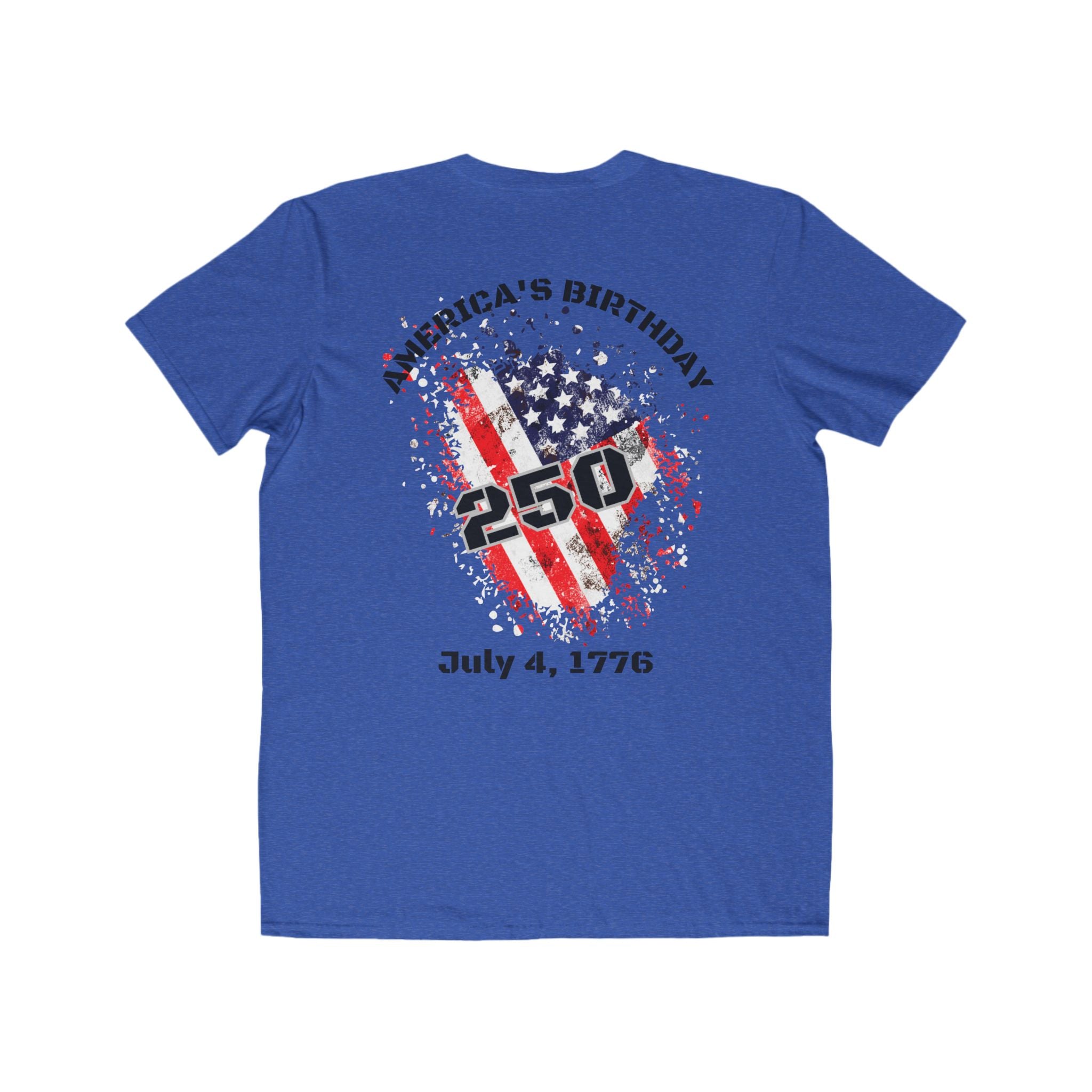 Fourth of July 250th Anniversary Tee - "America's Birthday" Patriotic Men's T-Shirt