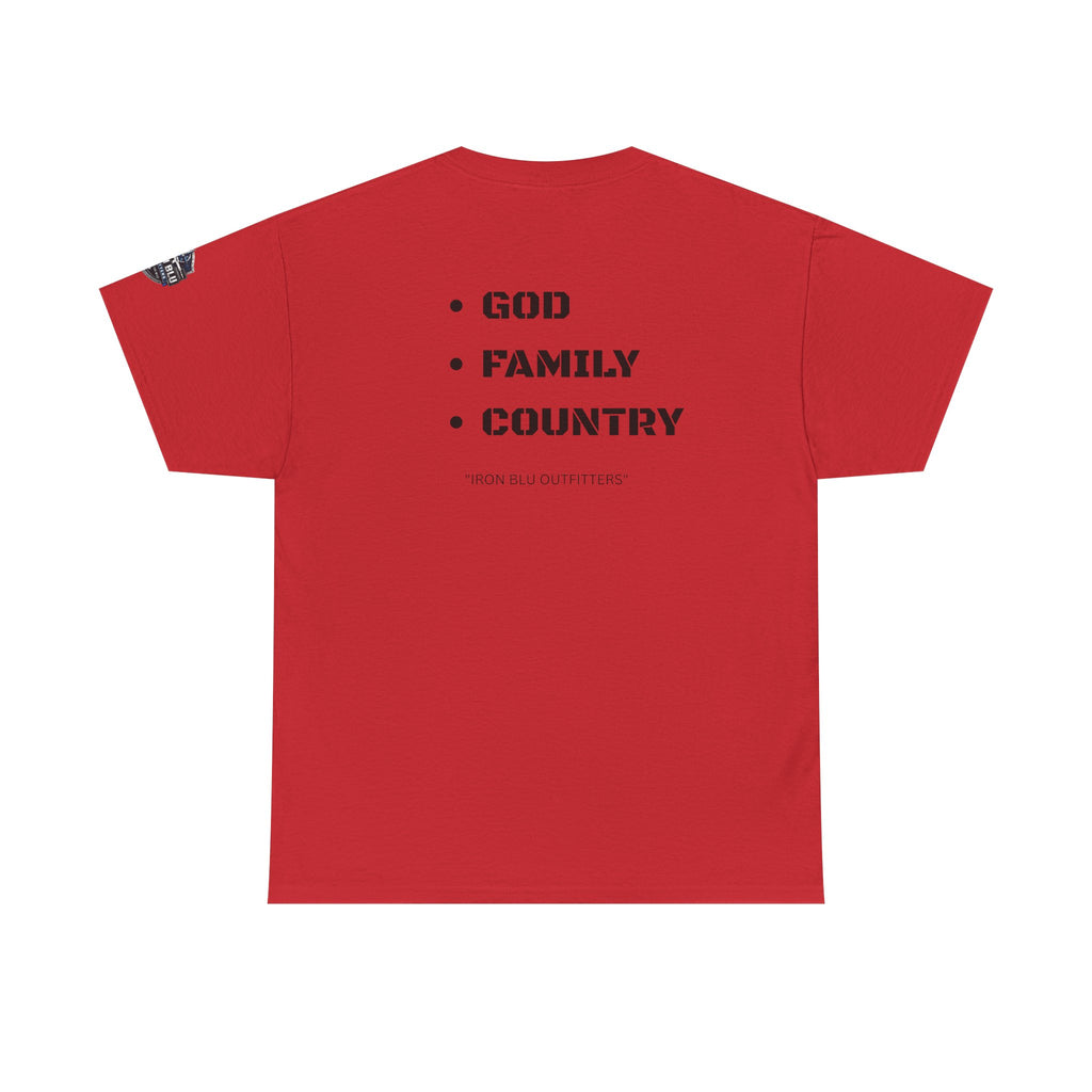 God Family Country Tee — Patriotic Faith-Based Cotton T-Shirt