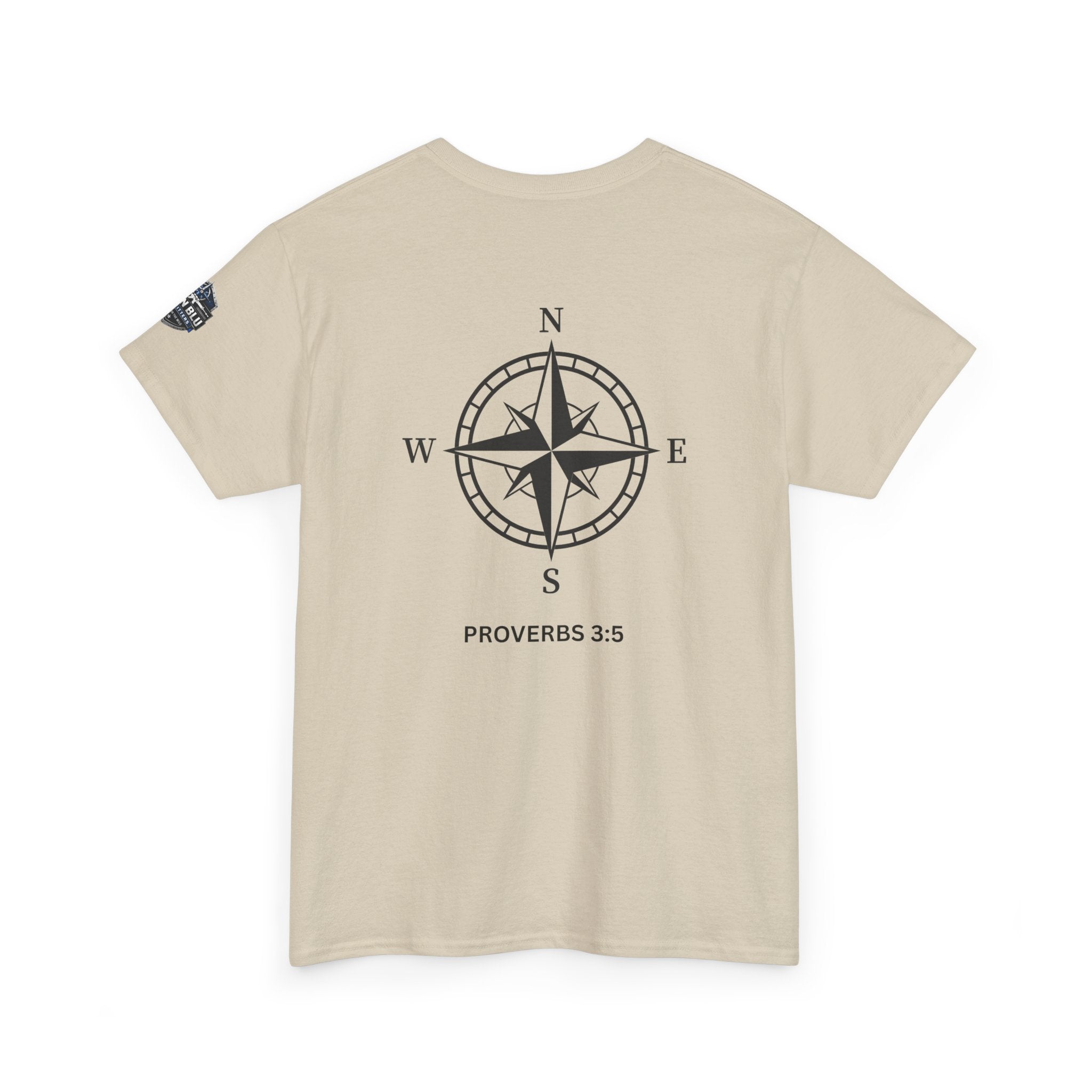 Compass Graphic T-Shirt — 'Proverbs 3:5' Faith-Inspired Casual Tee
