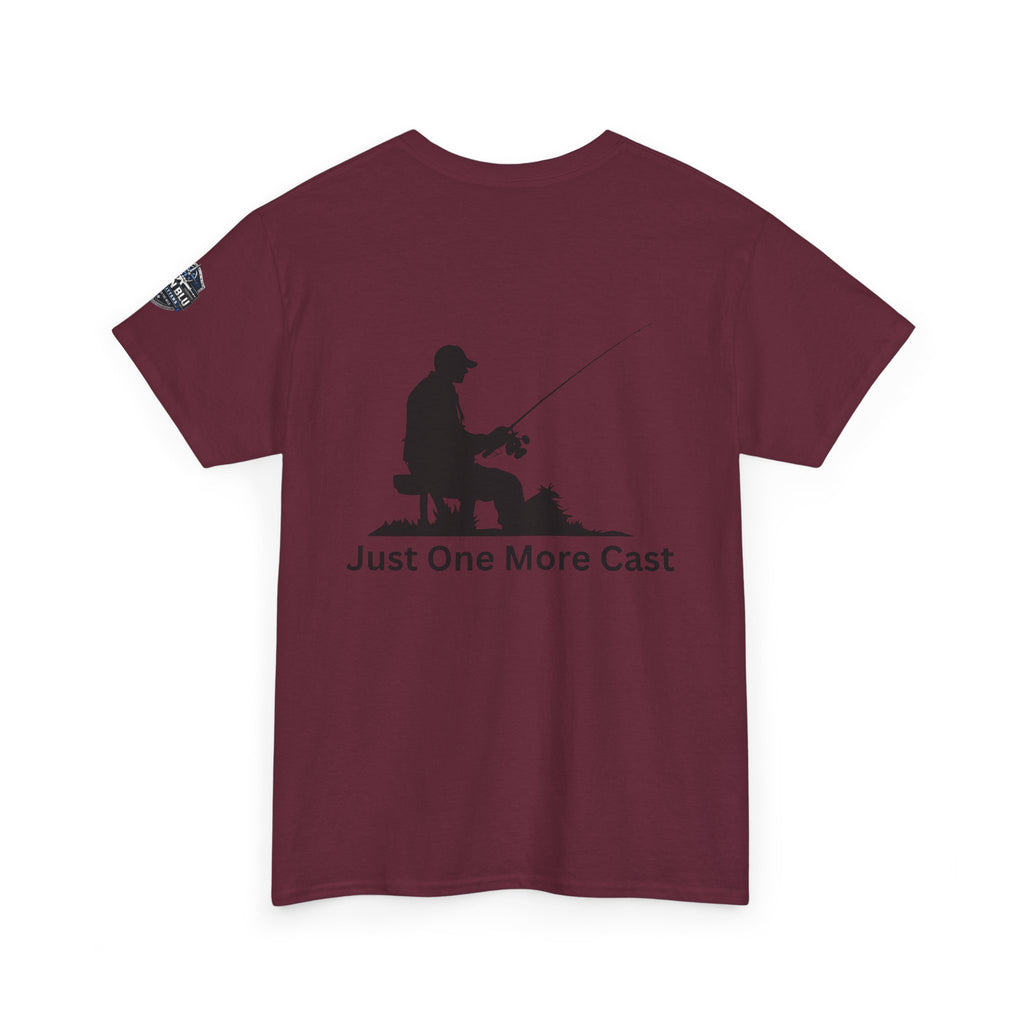 Fishing T-Shirt — "Just One More Cast" Silhouette Tee