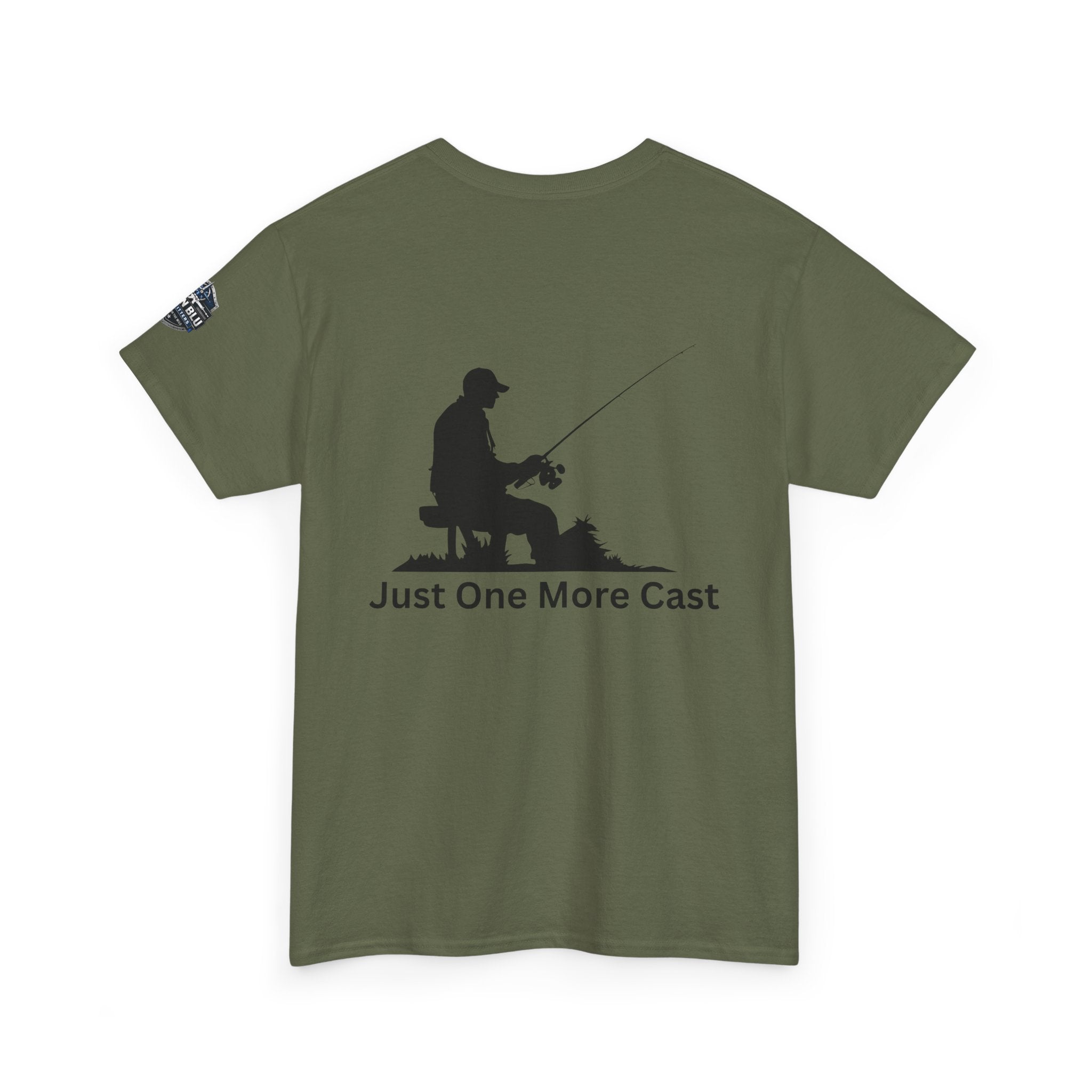 Fishing T-Shirt — "Just One More Cast" Silhouette Tee