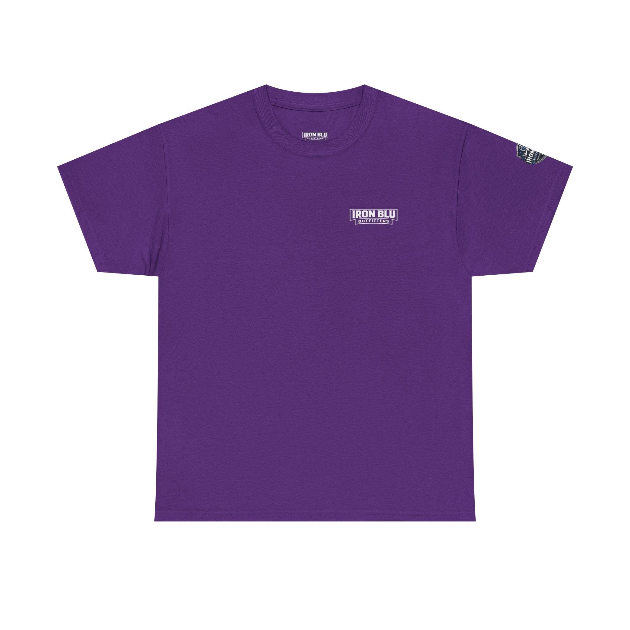 Iron Blu Outfitters T‑Shirt — 'Built for the Wild' Outdoor Logo Tee
