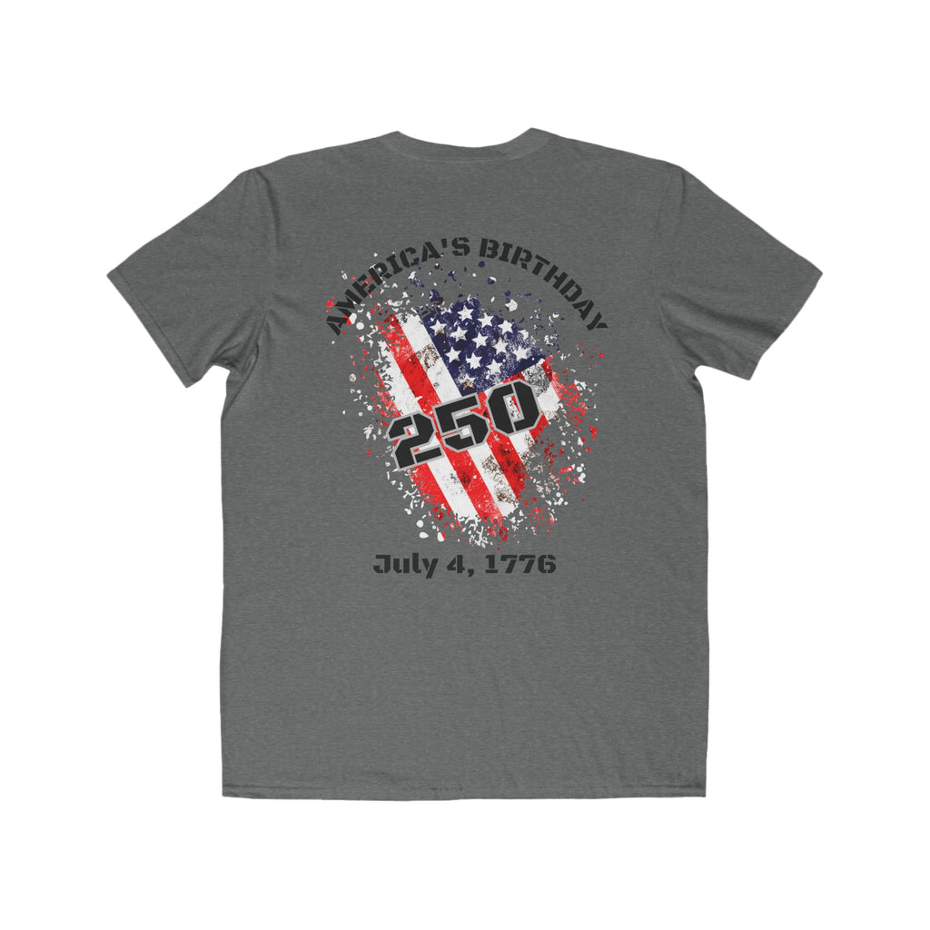Fourth of July 250th Anniversary Tee - "America's Birthday" Patriotic Men's T-Shirt