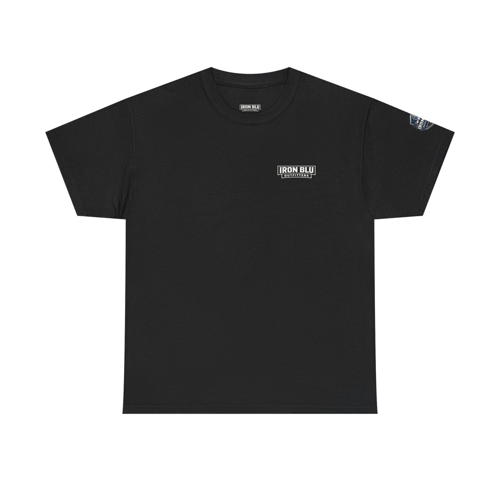 Iron Blu Outfitters T‑Shirt — 'Built for the Wild' Outdoor Logo Tee