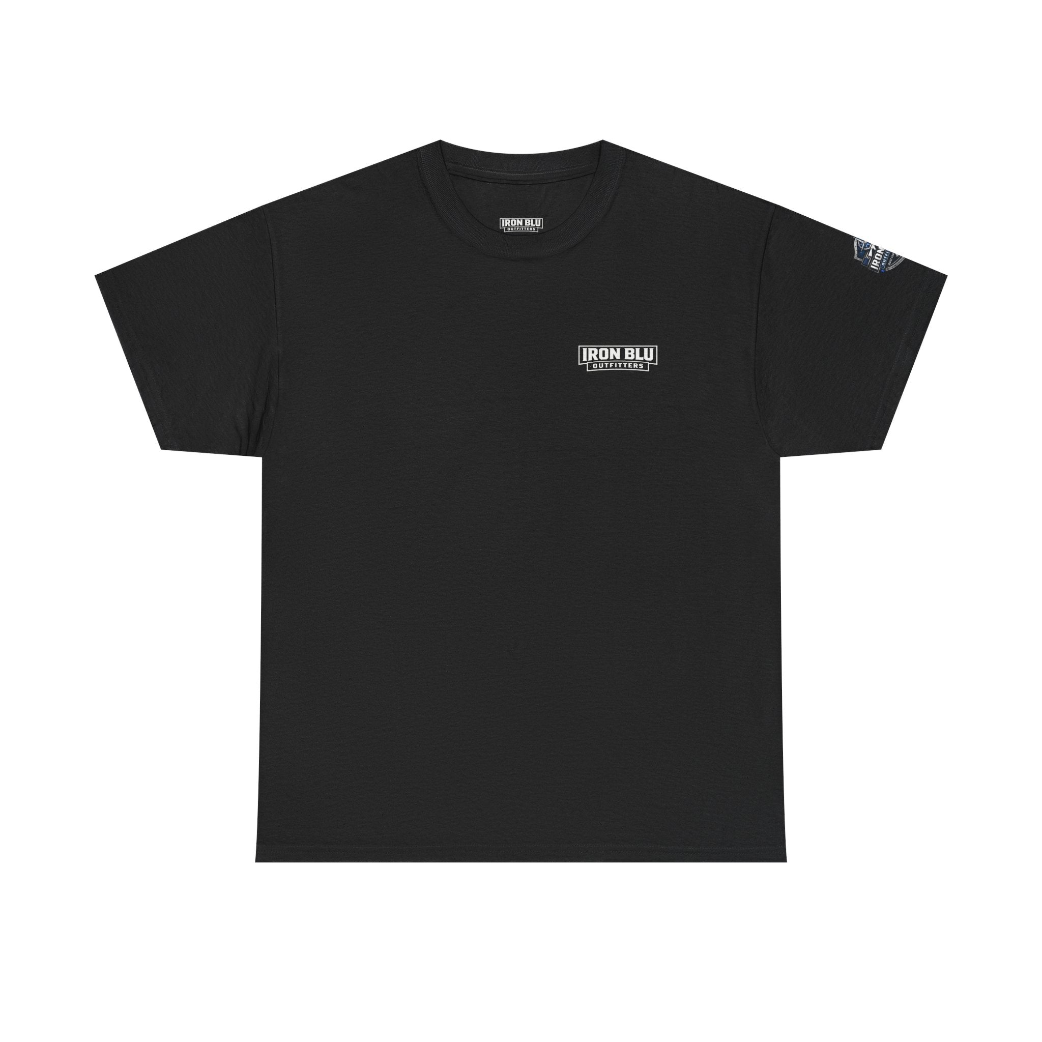 Iron Blu Outfitters T‑Shirt — 'Built for the Wild' Outdoor Logo Tee