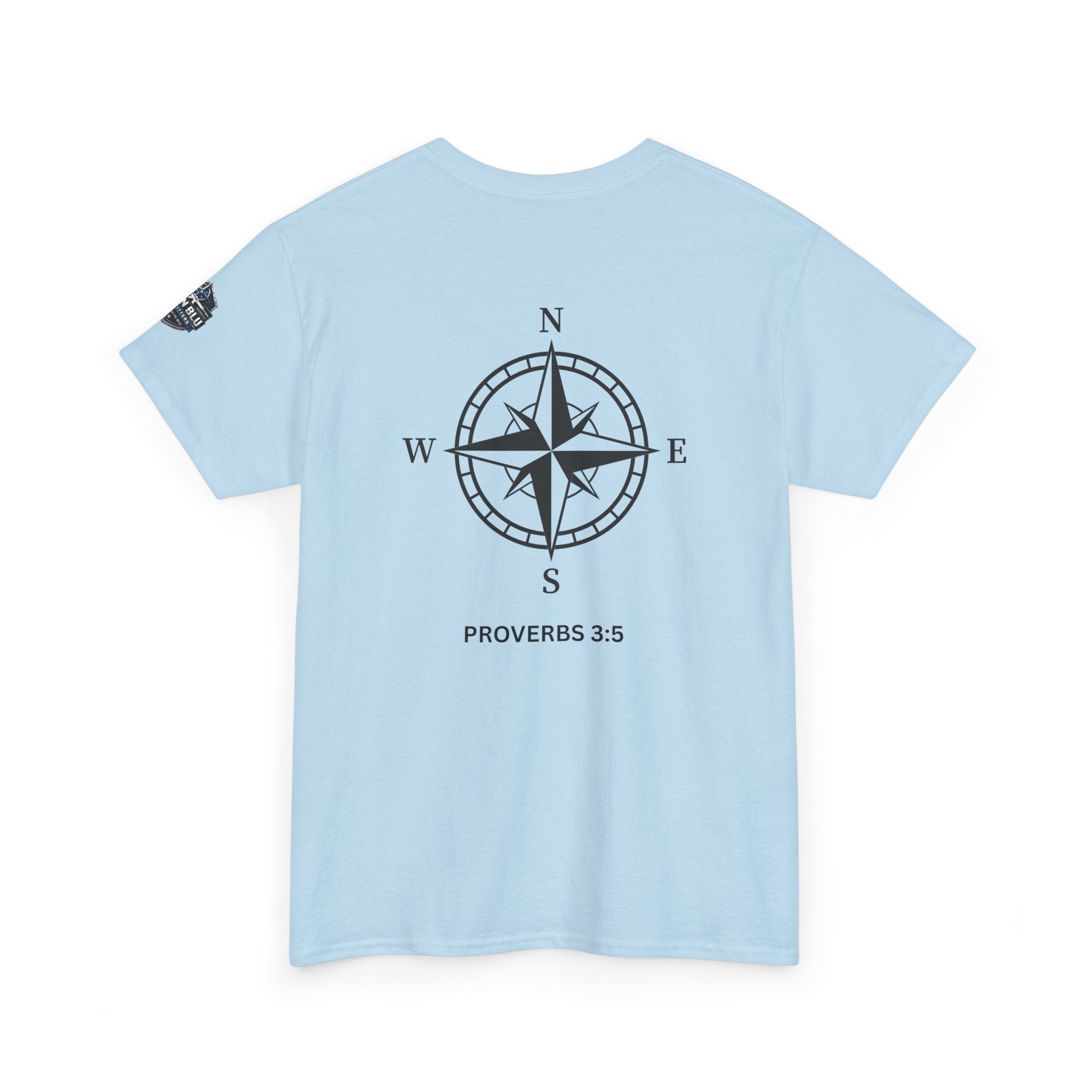 Compass Graphic T-Shirt — 'Proverbs 3:5' Faith-Inspired Casual Tee