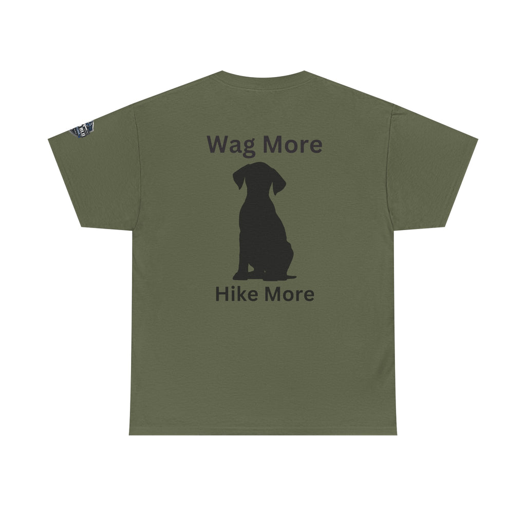 Dog Lover Tee — "Wag More" Black Cotton T‑Shirt