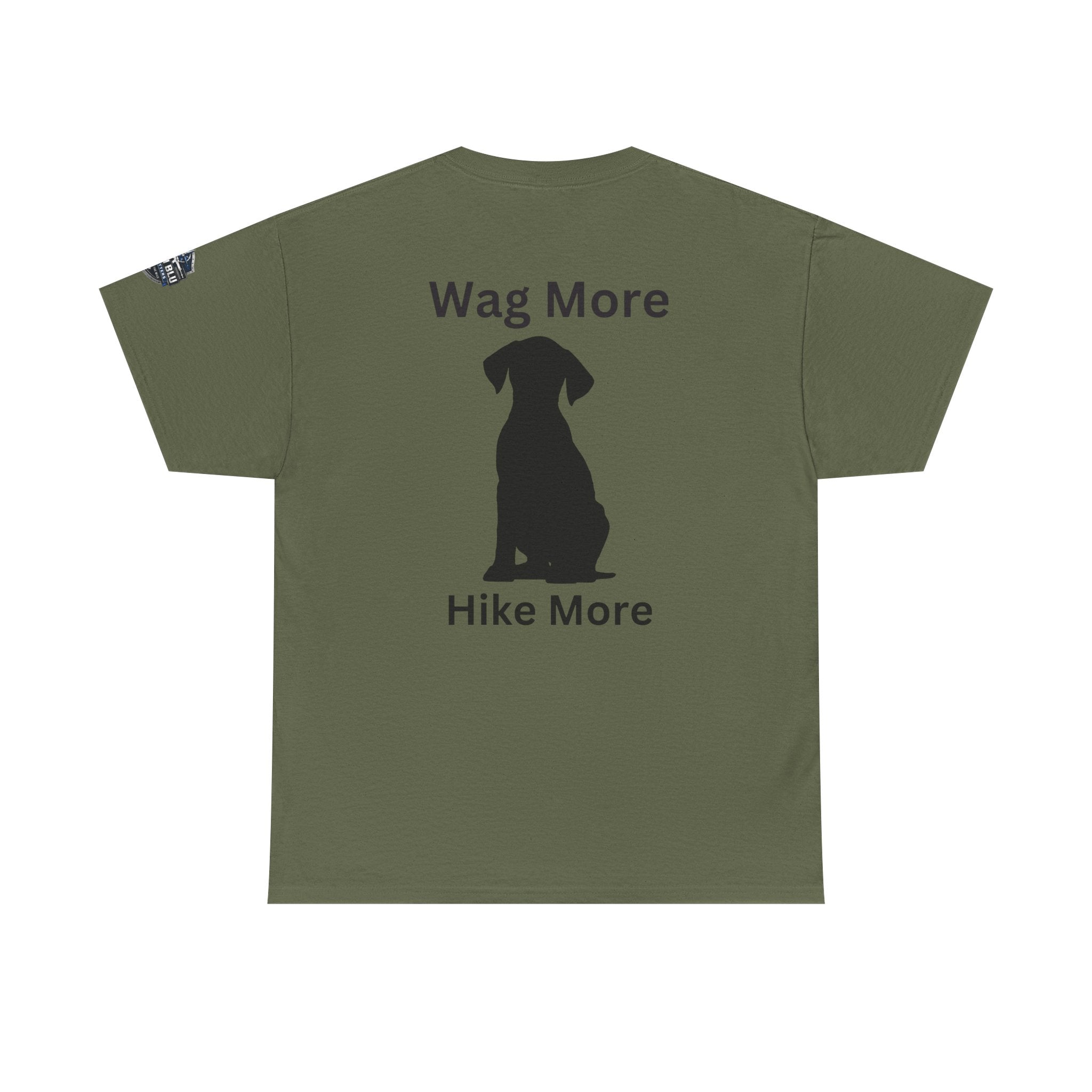 Dog Lover Tee — "Wag More" Black Cotton T‑Shirt