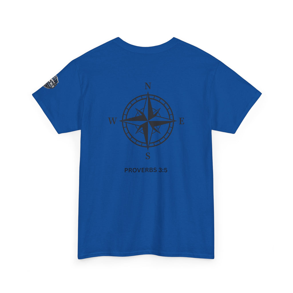 Compass Graphic T-Shirt — 'Proverbs 3:5' Faith-Inspired Casual Tee