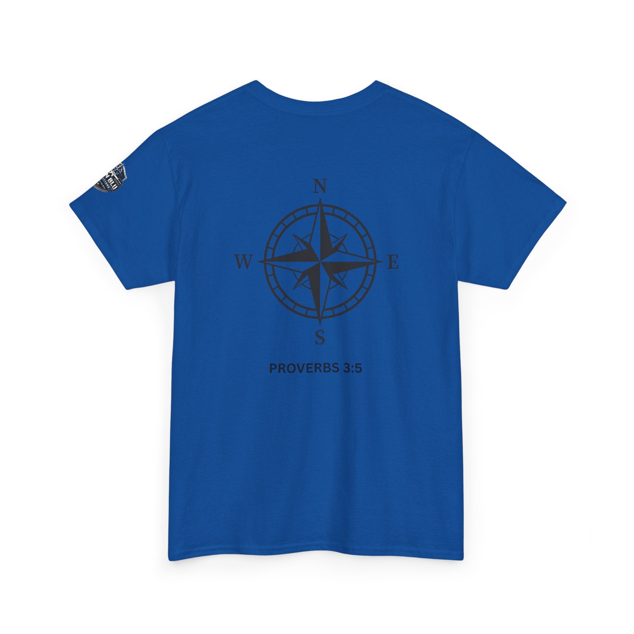 Compass Graphic T-Shirt — 'Proverbs 3:5' Faith-Inspired Casual Tee