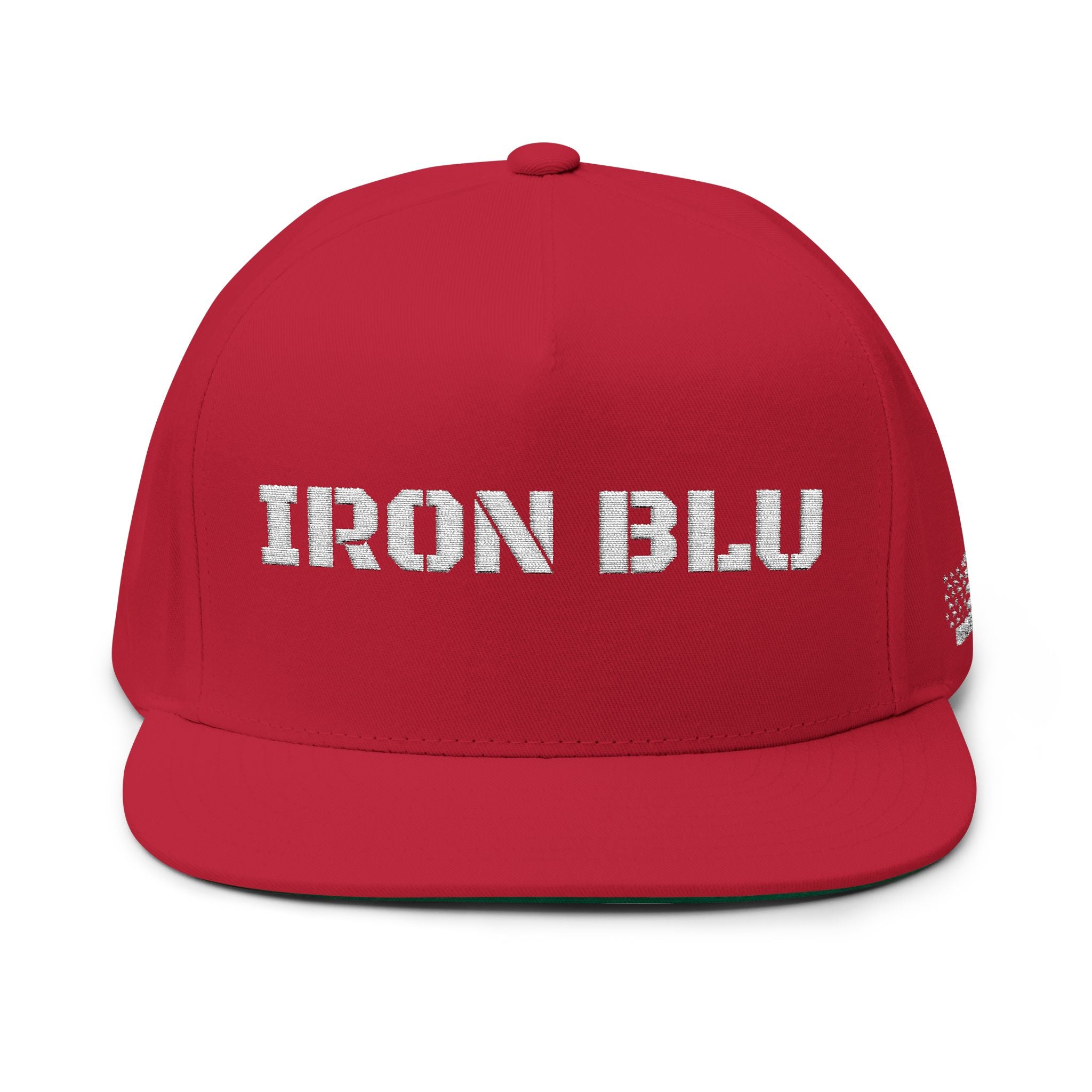 Iron Blu Embroidered Flat Bill Cap — Classic Streetwear Snapback