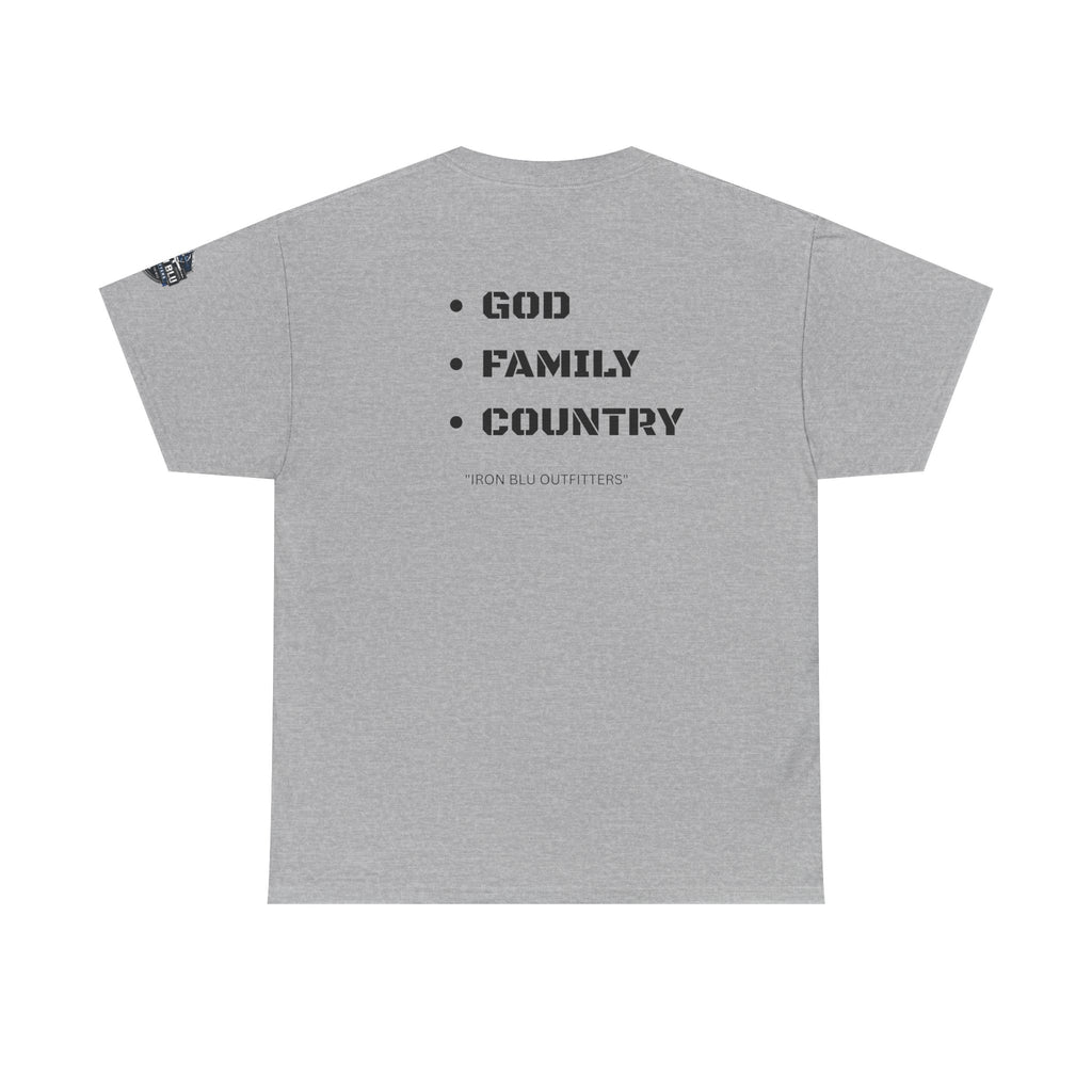 God Family Country Tee — Patriotic Faith-Based Cotton T-Shirt