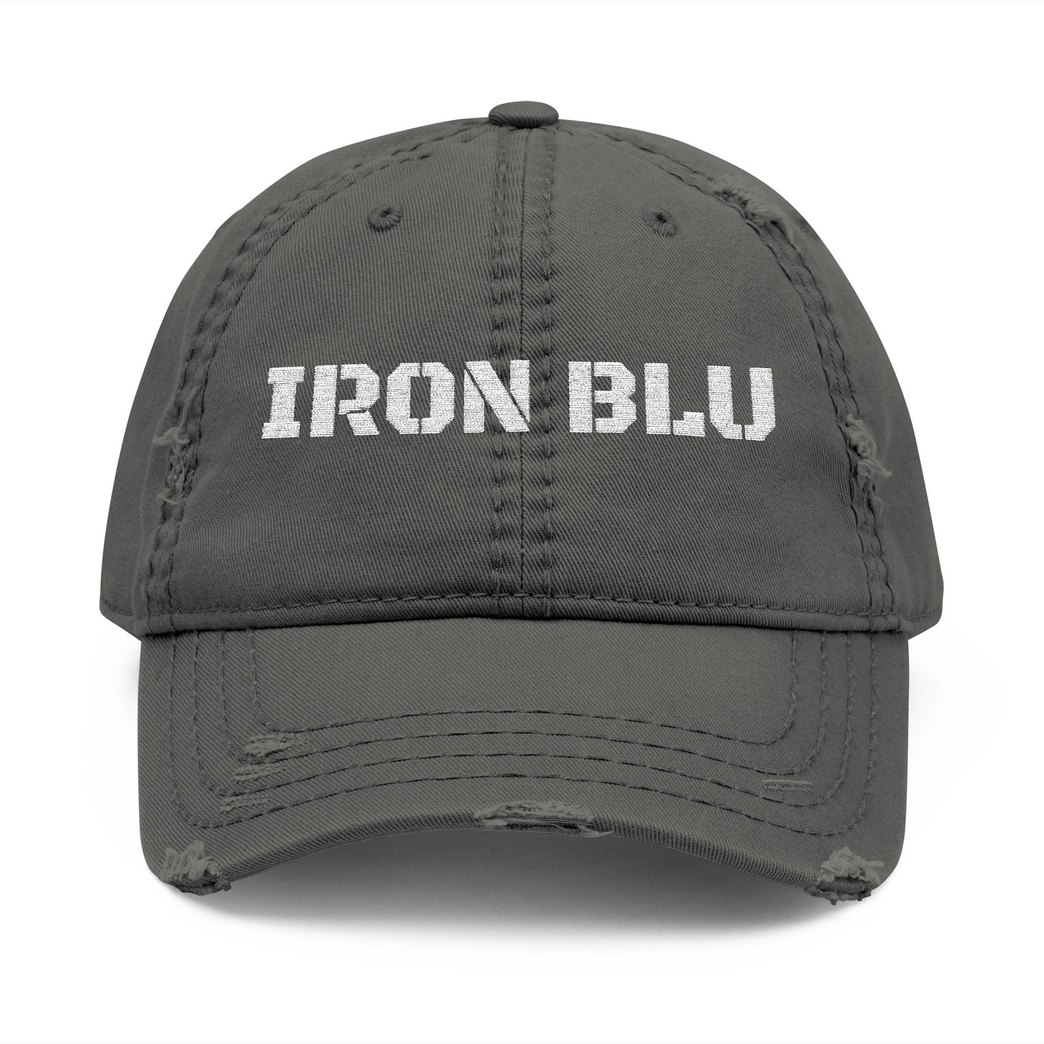 Distressed Embroidered Dad Hat — IRON BLU 'Merica Est. 1776 Vintage Baseball Cap