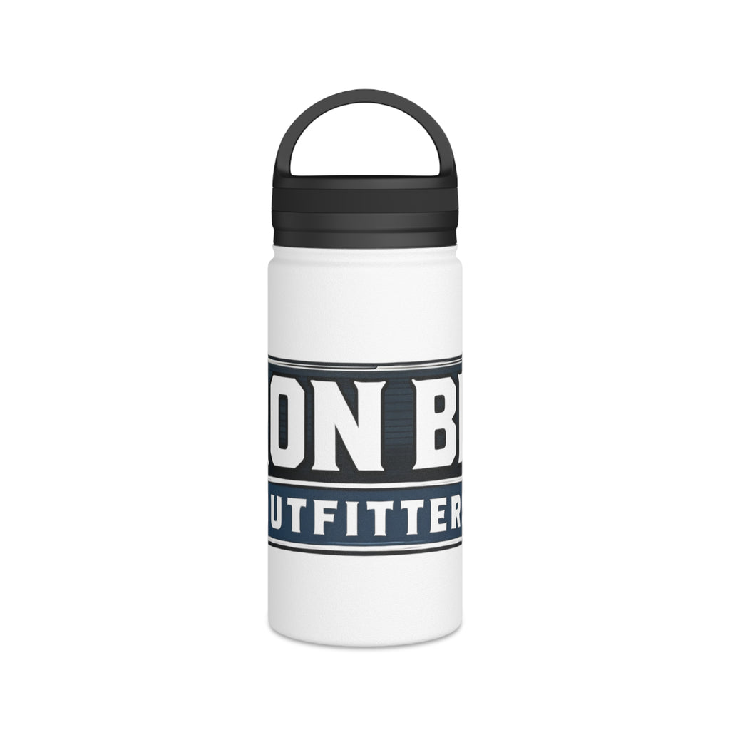 Outdoor Logo Stainless Steel Water Bottle – Handle Lid, Insulated Adventure Bottle